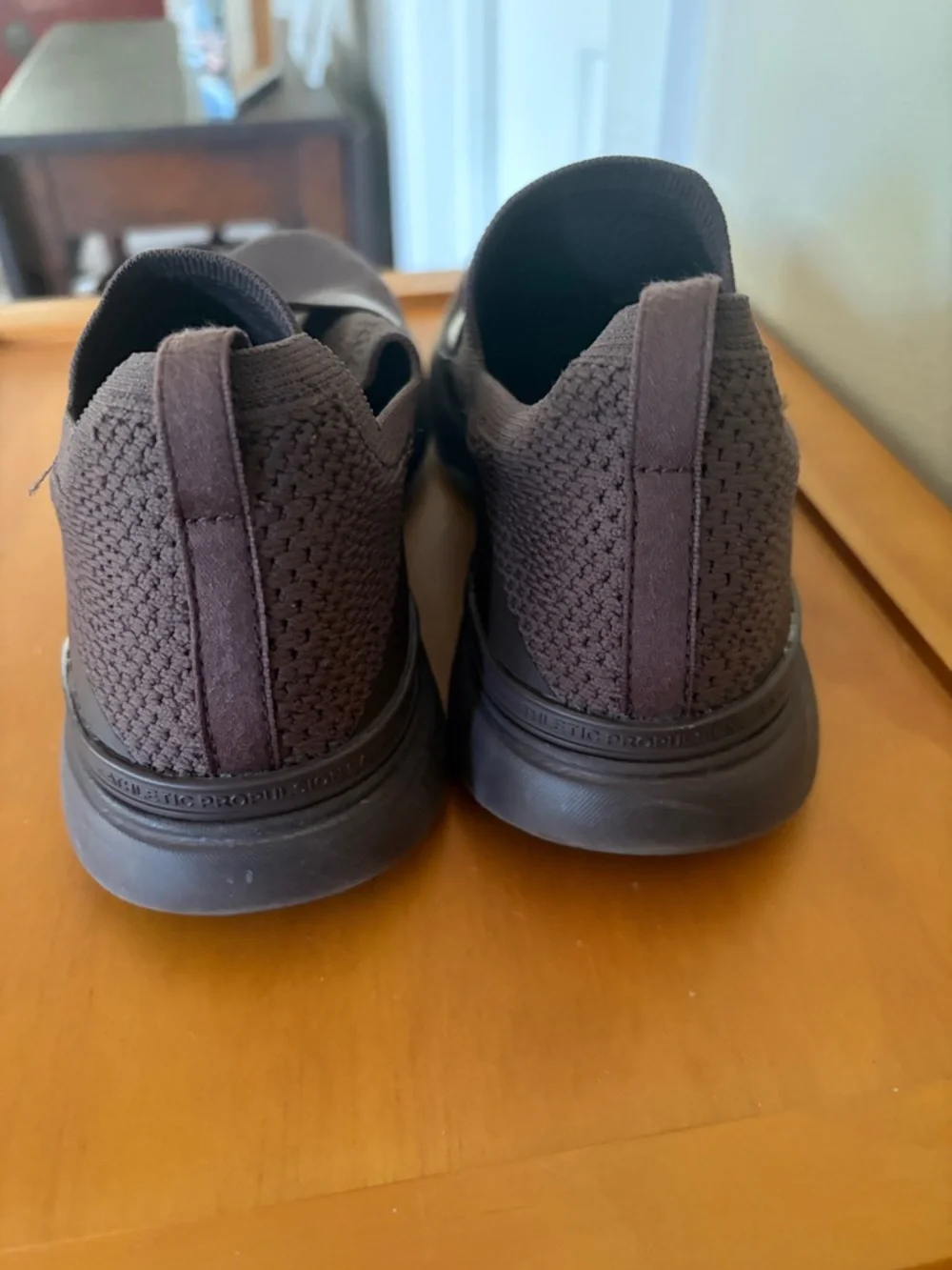 APL TechLoom Slip-On Sneakers in Dark Brown. Great Condition!